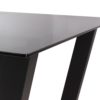Table rectangle de repas avec pieds bois et plateau verre
