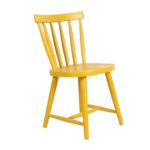 Chaise jaune style scandinave a barreaux