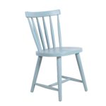 chaise bleu gris style scandinave a barreaux