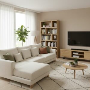 Canapé d'angle gauche 4 places haut de gamme