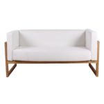 Canapé en bois 2 places design avec coussin