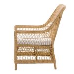 Fauteuil en résine tressée Dawn avec coussin