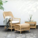 Fauteuil pour salon de jardin Dawn avec repose pied