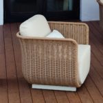 Fauteuil de salon de jardin en corde tressée