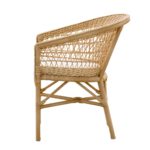 Fauteuil de jardin pour la table en résine tressée coloris naturel