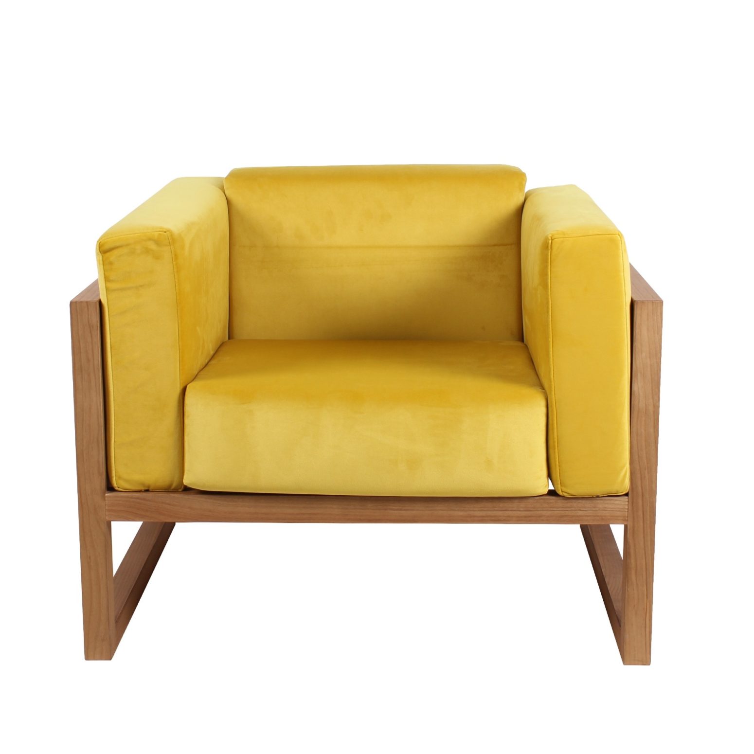 Fauteuil En Bois De Salon – Style Années 70 – Neuf – Marron (100x100cm)