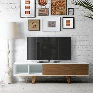 Meuble tv style scandinave pieds bois