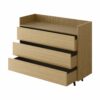 Commode scandinave bois et métal 3 tiroirs