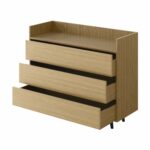 Commode scandinave bois et métal 3 tiroirs