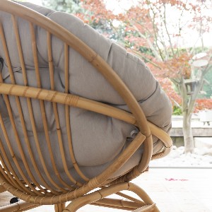 Coussin pour fauteuil en rotin naturel