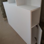 Tête de lit avec rangements blanche