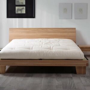 Tête de lit en chêne massif 2 places pour lit japonais