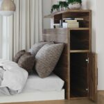 Tête en lit en bois avec rangements