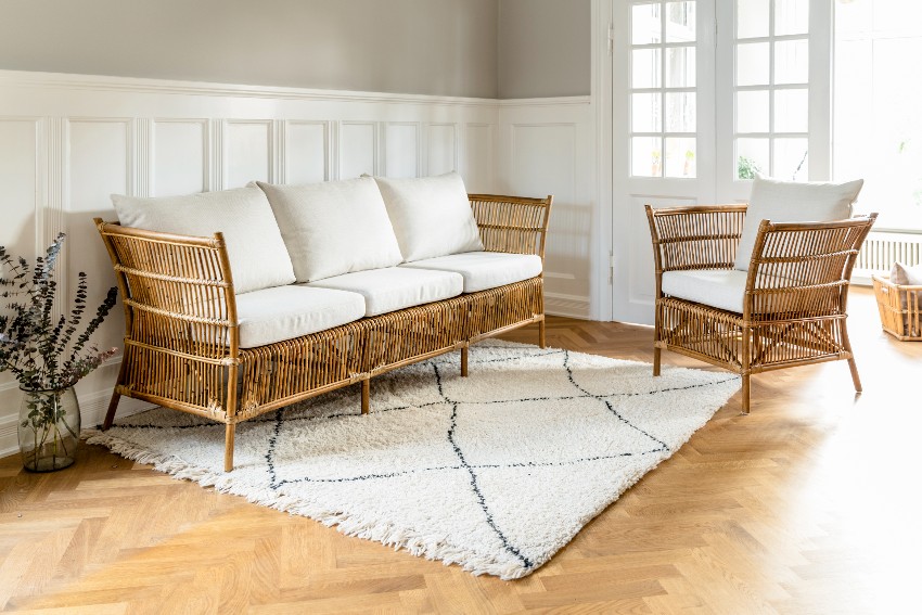 Canapé 3 places design avec coussins Sika Design