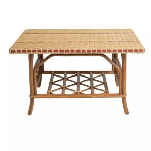 Table basse rectangulaire rotin naturel