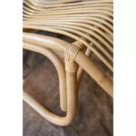 Chaise longue confort en rotin naturel