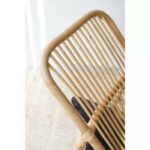 Chaise longue transat en rotin naturel