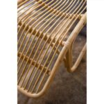 Chaise longue pour l'intérieur en rotin naturel