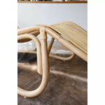 Chaise longue en rotin naturel écorcé