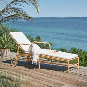 Bain de soleil aluminium Sika Design coloris rotin naturel