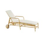 bain de soleil sika design avec roulettes imitation rotin dossier inclinable