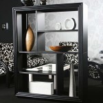 bibliotheque destructuree en bois noir