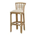 Chaise haute de bar rotin coloris naturel