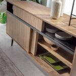Buffet de salle à manger 180 cm en bois et métal