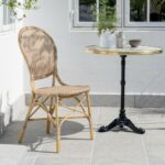 Chaise de terrasse en aluminium avec table guéridon