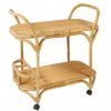 Dsserte double plateau avec roulettes