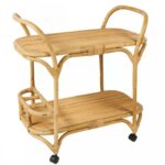 Dsserte double plateau avec roulettes