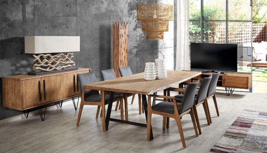Ensemble de meubles de salle à manger en bois massif
