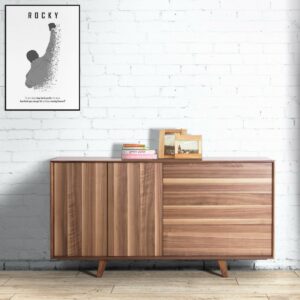 Buffet bahut 180 cm en noyer scandinave