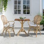 Chaises de table de jardin en aluminium avec accoudoirs