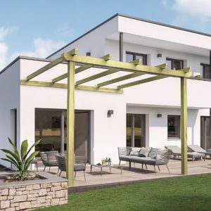 Pergola terrasse 3x3 en bois massif