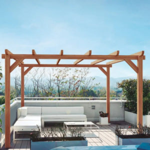 Pergola bois 3m x3m autoportée