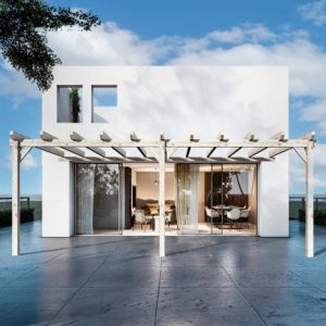 Pergola 4 m x 4 m adossée en bois