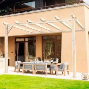 Pergola murale en bois 3x3 Cadiz