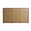 Buffet de rangement pour la salle à manger en chêne naturel 3 portes 3 tiroirs