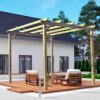 Pergola en bois massif auoportée 6 m x 3 m Madrid