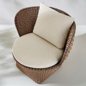 Fauteuil de jardin haut de gamme en corde tressée