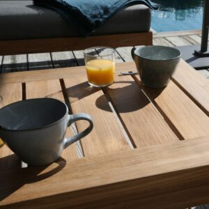 Table basse rectangle en teck massif Kassi