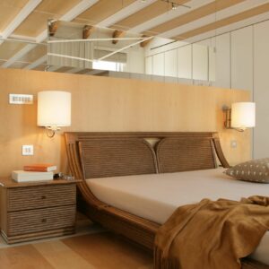 Lit en rotin double haut de gamme