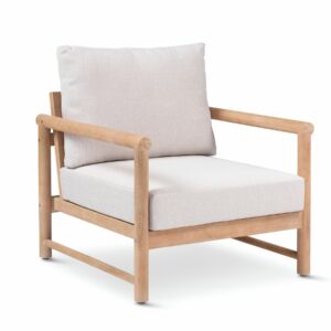 Fauteuil pour le jardin en bois avec coussins