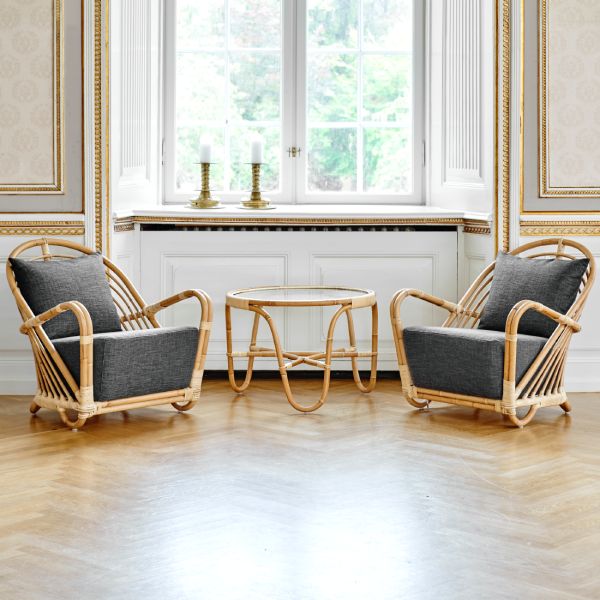 Fauteuil scandinave en rotin design Charlottenborg