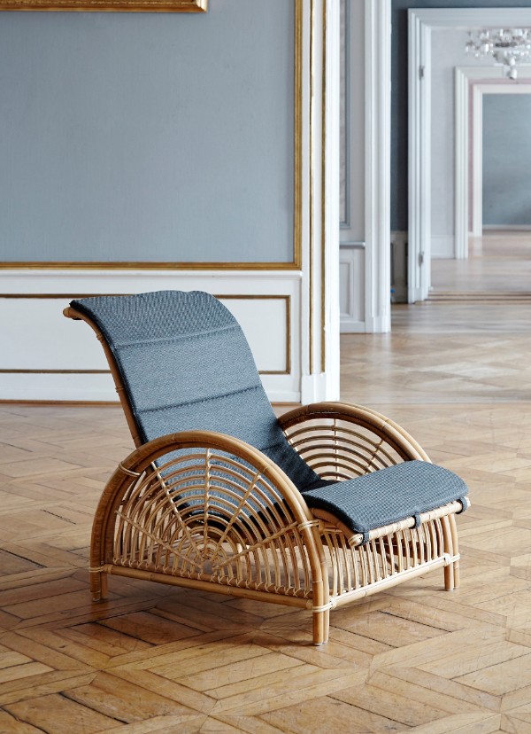 Fauteuil style Art Déco en rotin "Paris" par Arn jacobsen