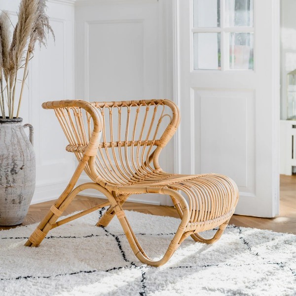 Fauteuil Fox rotin par Viggo Boesen