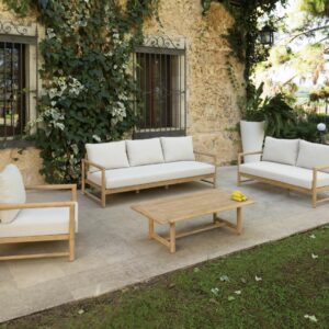Salon de jardin eucalyptus haut de gamme
