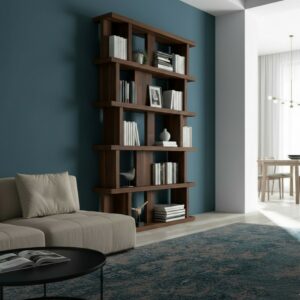 Bibliothèque design placage noyer haut de gamme
