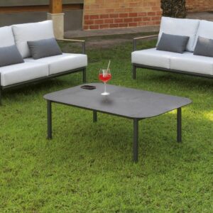 Table basse gris anthracite pour l'extérieur Menfis